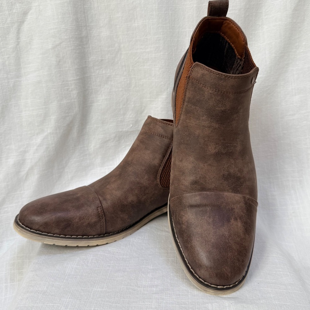 Ferro Aldo Sterling Ankle Boots 7 Brown Cap Toe Chelsea MFA-606325